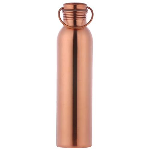 ANCIENTIMPEX Pure Copper Water Bottle with Carrying Handle – 1000
